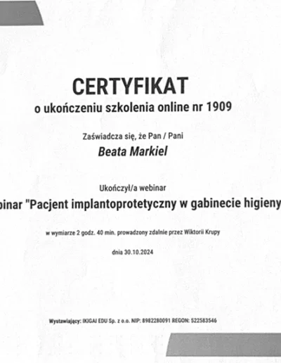 Certyfikat Beata Merkel10