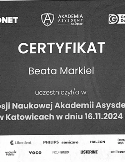 Certyfikat Beata Merkel9